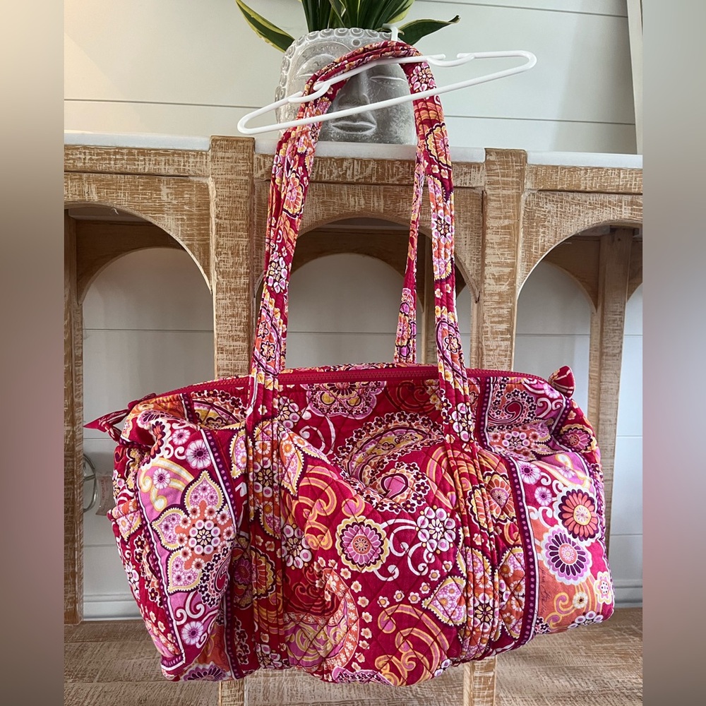 Vera Bradley Raspberry Fizz small duffle